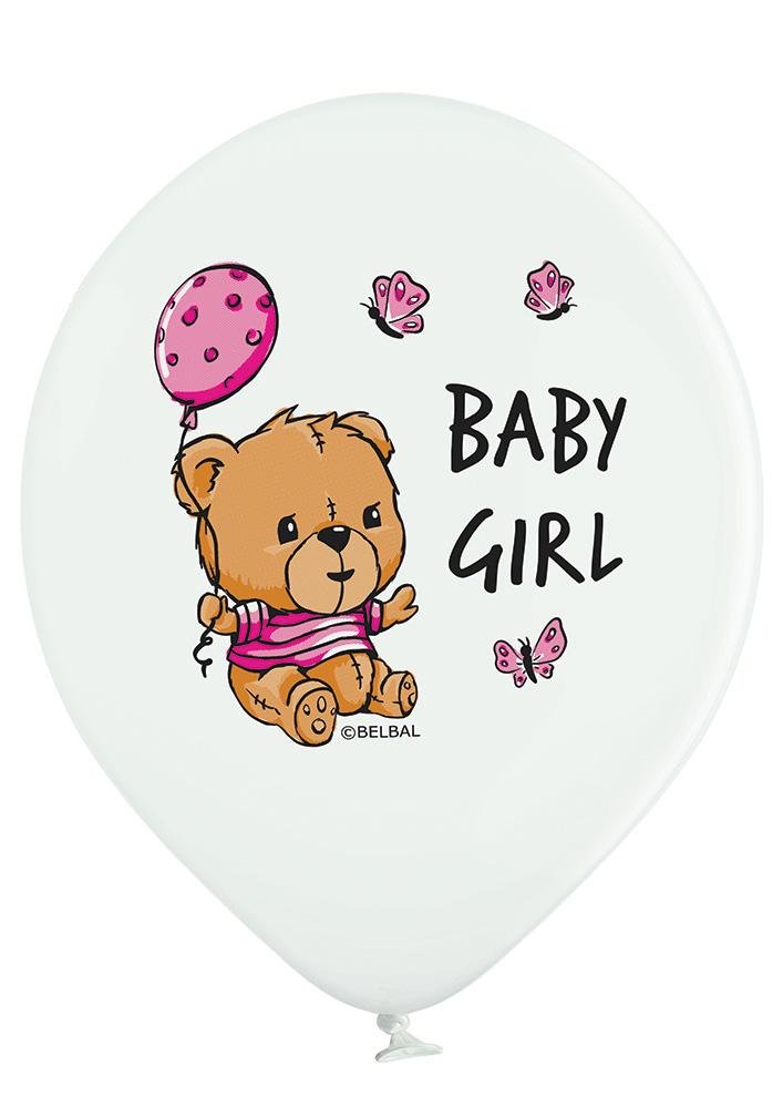 Cute Baby Girl Ballon - Latex bedruckt