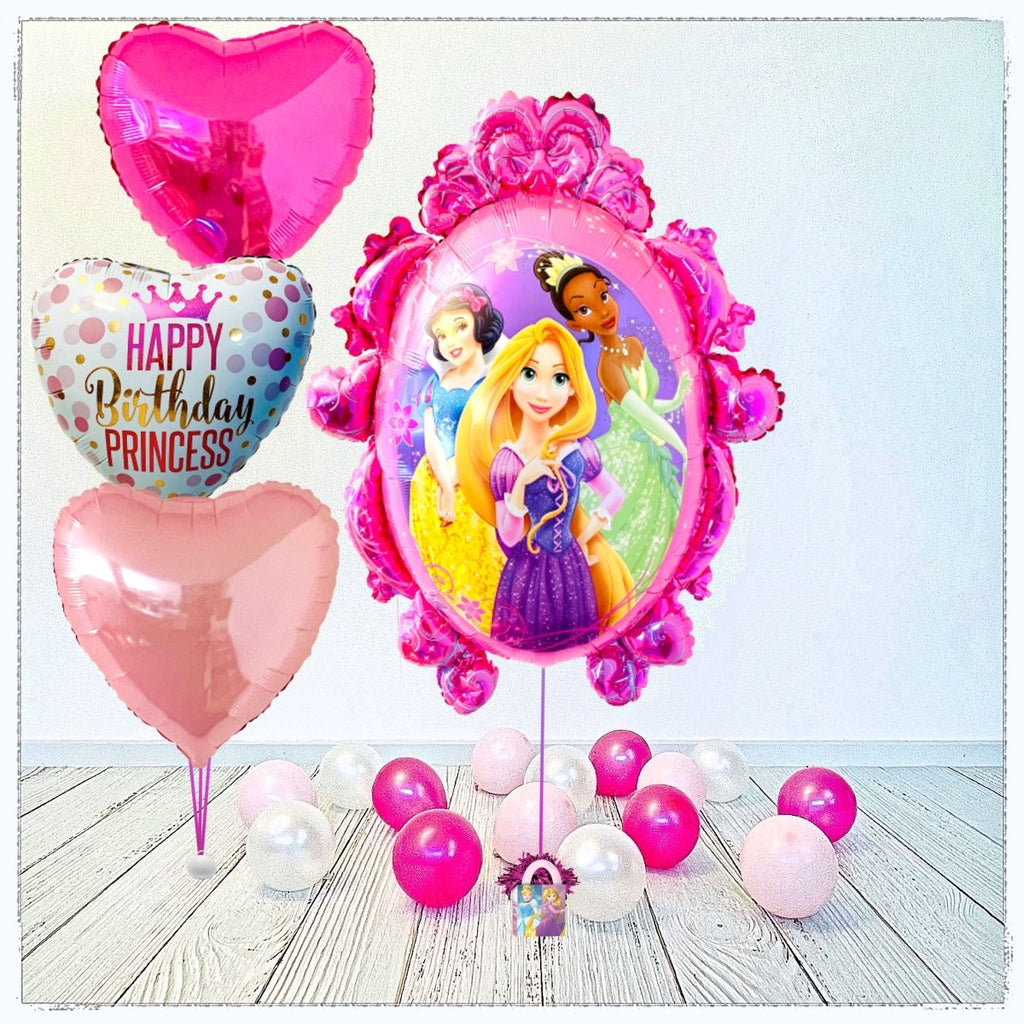 Disney Prinzessinen Birthday Rahmen Ballon Bouquet (mit Helium gefüllt) - Liscenced Bouquet