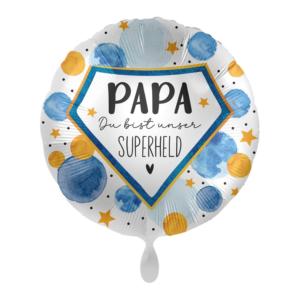 Du bist unser Superheld Papa Ballon (mit Helium gefüllt) - Herz Ballon helium