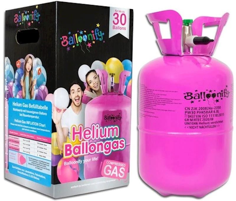 Einweg Ballon Heliumflasche (für ca. 50 Ballone) - Helium Einweg
