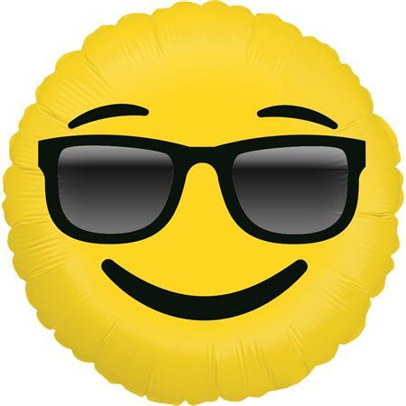 Emoji Sunglasses - Sonnenbrillen Ballon (mit Helium gefüllt) - Special message helium rund