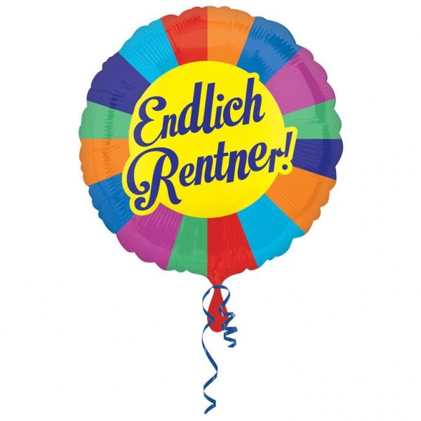 Endlich Rentner Ballon (mit Helium gefüllt) - Herz Ballon helium