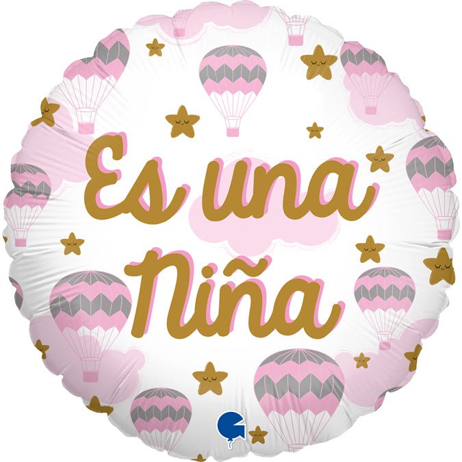 Es una Nina Ballon (mit Helium gefüllt) - Special message helium rund
