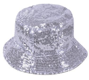 Fischer Hut - Bucket Hat - Glitzer silber - Bucket Hat