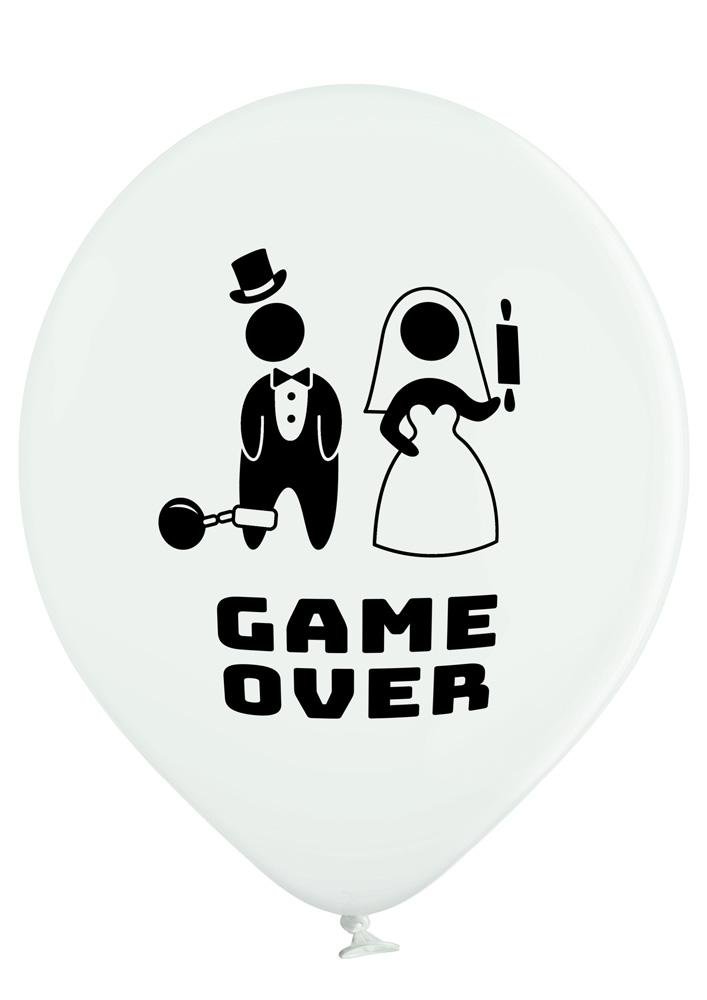 Game Over Ballon - Latex bedruckt