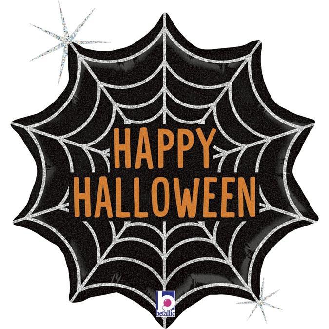 Halloween Spinnennetz Ballon (mit Helium gefüllt) - Halloween Helium