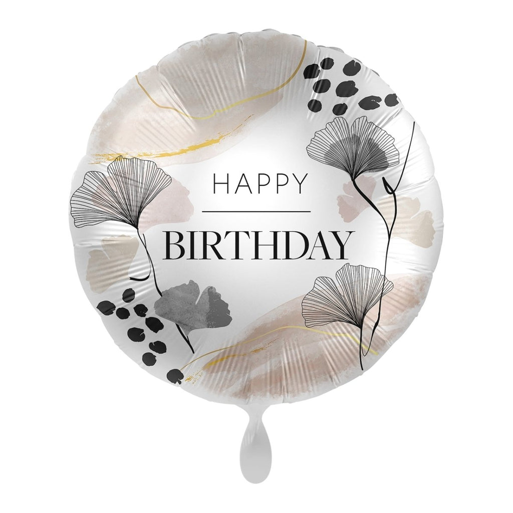 Happy Birthday Ballon (mit Helium gefüllt) - Rund Ballon helium