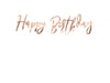 Guirlande bannière Happy Birthday or rose 