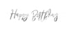 Guirlande bannière Happy Birthday argent 