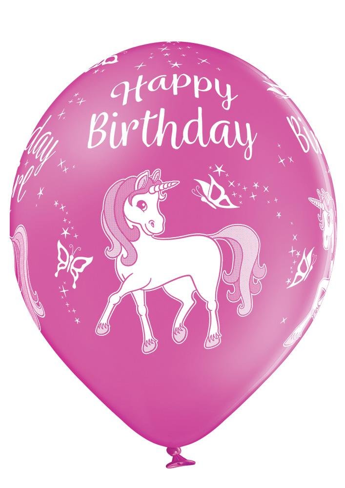 Happy Birthday Einhorn / Unicorn Ballon - Latex bedruckt