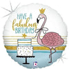 Ballon Happy Birthday Flamingo (rempli d'hélium) 