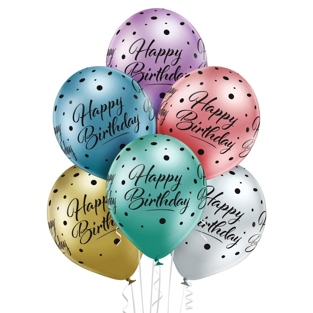 Happy Birthday Glossy Ballon - Latex bedruckt