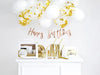 Ensemble de décoration de fête d'or joyeux anniversaire 