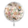 Happy Birthday Groovy Balloon (filled with helium)