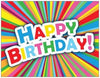 Joyeux anniversaire - carte de voeux arc-en-ciel