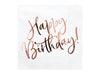 Serviettes Joyeux Anniversaire Or Rose 