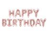 Happy Birthday XL Ballon Banner rosegold