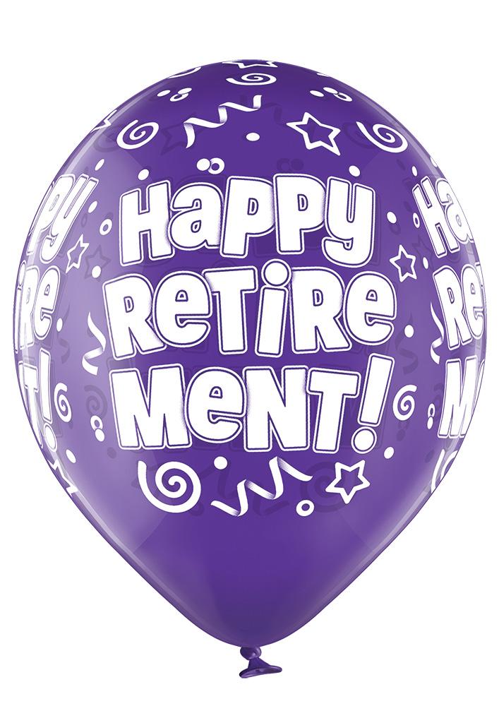 Happy Retirement Ballon - Latex bedruckt