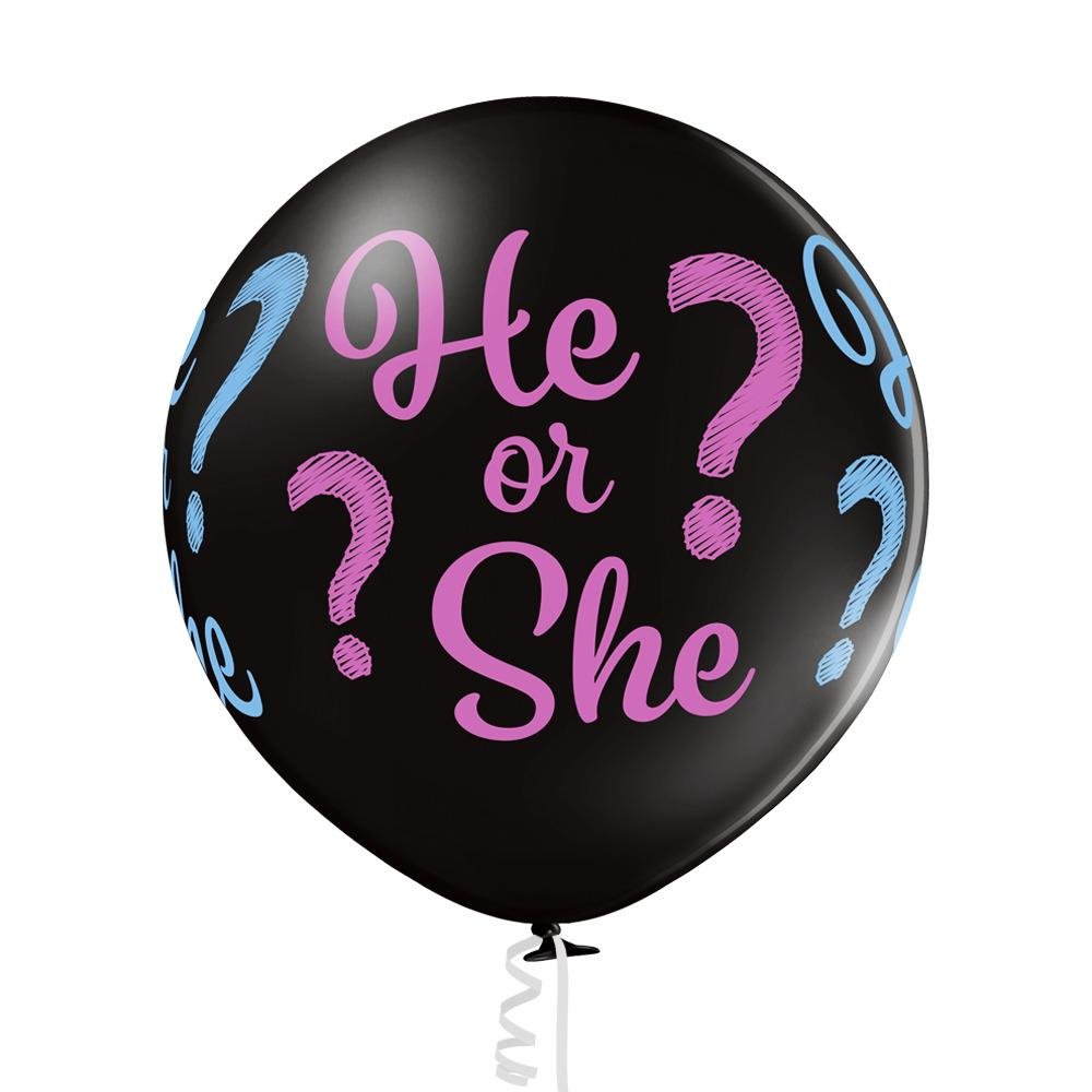 He or She? Ballon XL - Latex bedruckt XL