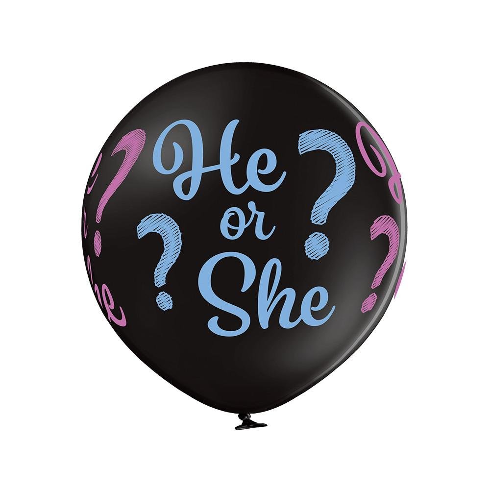 He or She? Ballon XL - Latex bedruckt XL