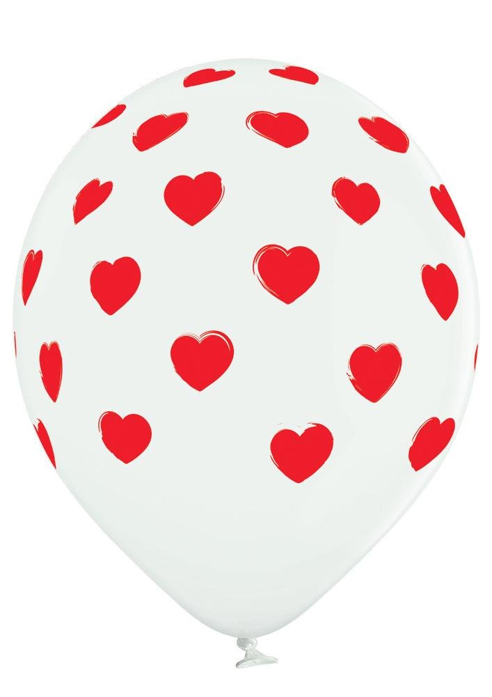 Herze Ballon - Latex bedruckt