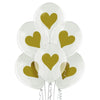 Herzen gold transparent Ballon