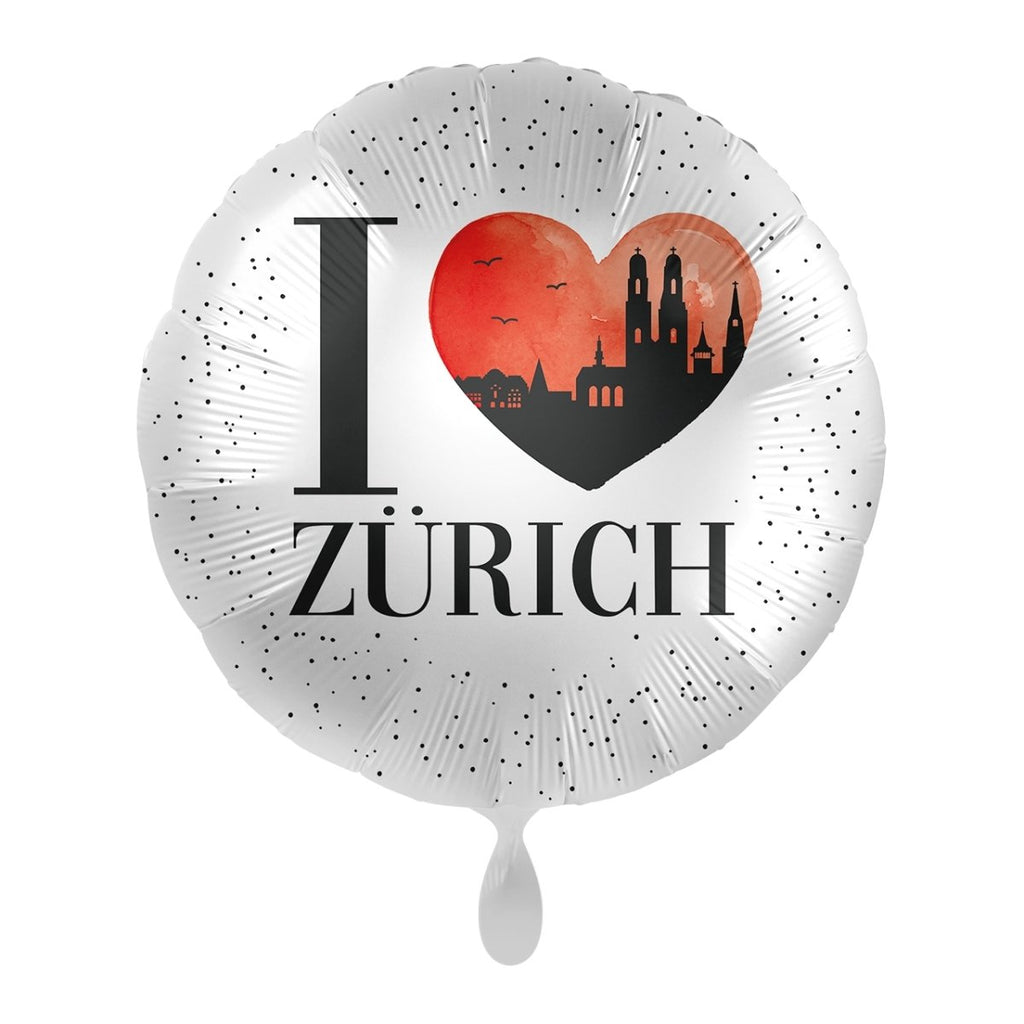 Ich liebe Zürich Herz Ballon (mit Helium gefüllt) - Herz Ballon helium