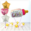 C'est un bouquet de ballons pour biberon fille (rempli d'hélium) 