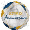 Joyeux Anniversaire Bleu Ballon (mit Helium gefüllt)
