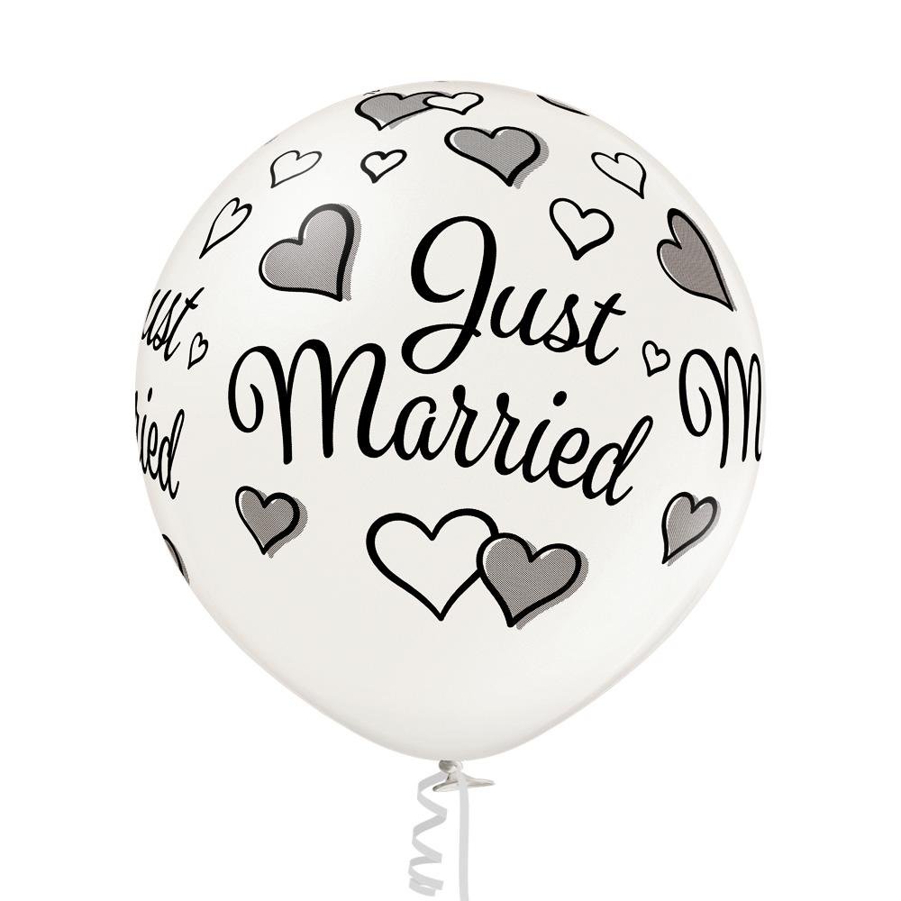 Just Married Ballon XL - Latex bedruckt XL