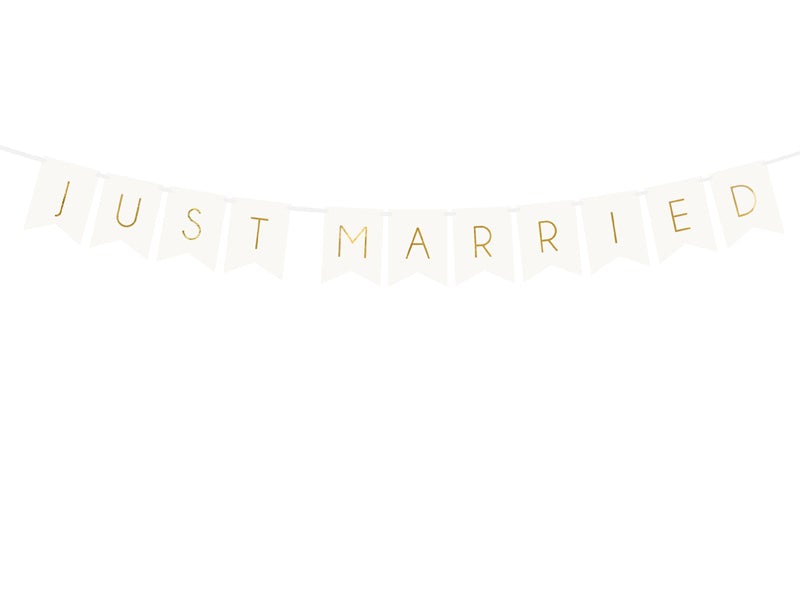 Just Married Banner Girlande weiss –
