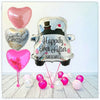 Just Married - Happily Ever After Ballon Bouquet  (mit Helium gefüllt)