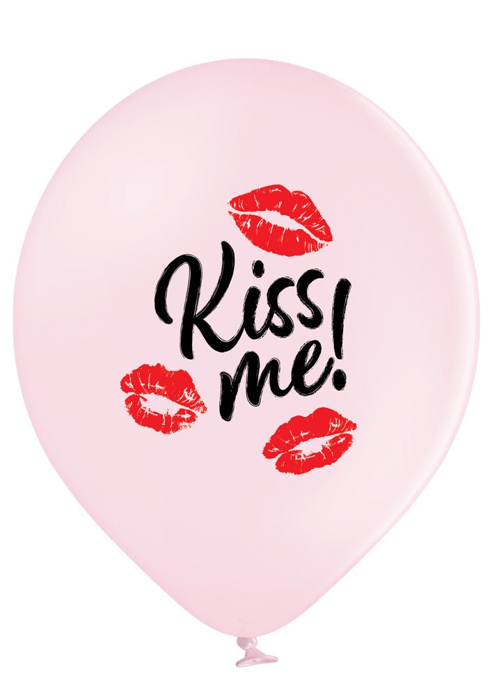Kiss me - Küss mich Ballon - Latex bedruckt