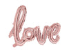 love XL ballon bannière or rose 