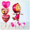 Masha and the Bear Ballon Bouquet (mit Helium gefüllt)