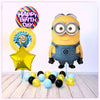 Bouquet de ballons joyeux anniversaire Minions Dave (rempli d'hélium) 