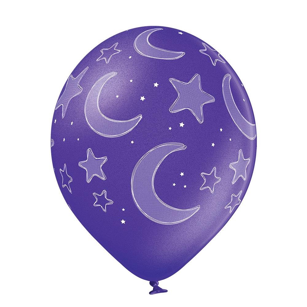 Mond und Sterne Ballon - Latex bedruckt