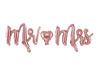 Mr et Mss XL Balloon Banner or rose 