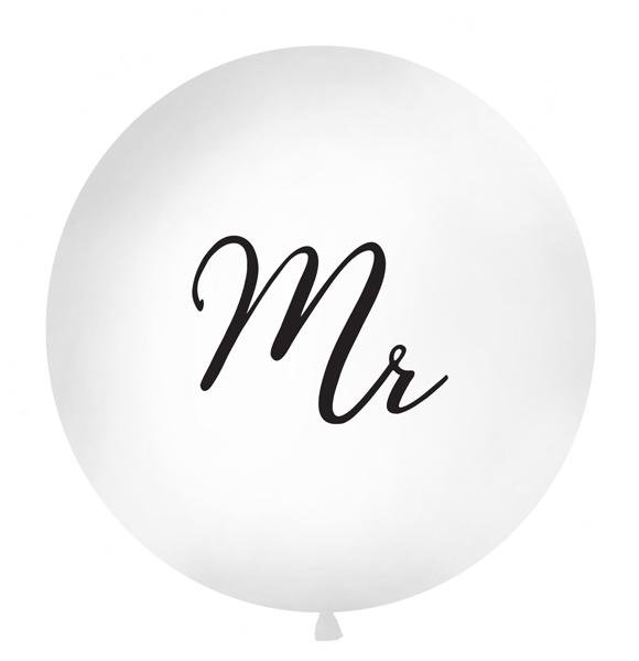 Mr - Mister - schwarz Ballon XXL - Latex bedruckt XL