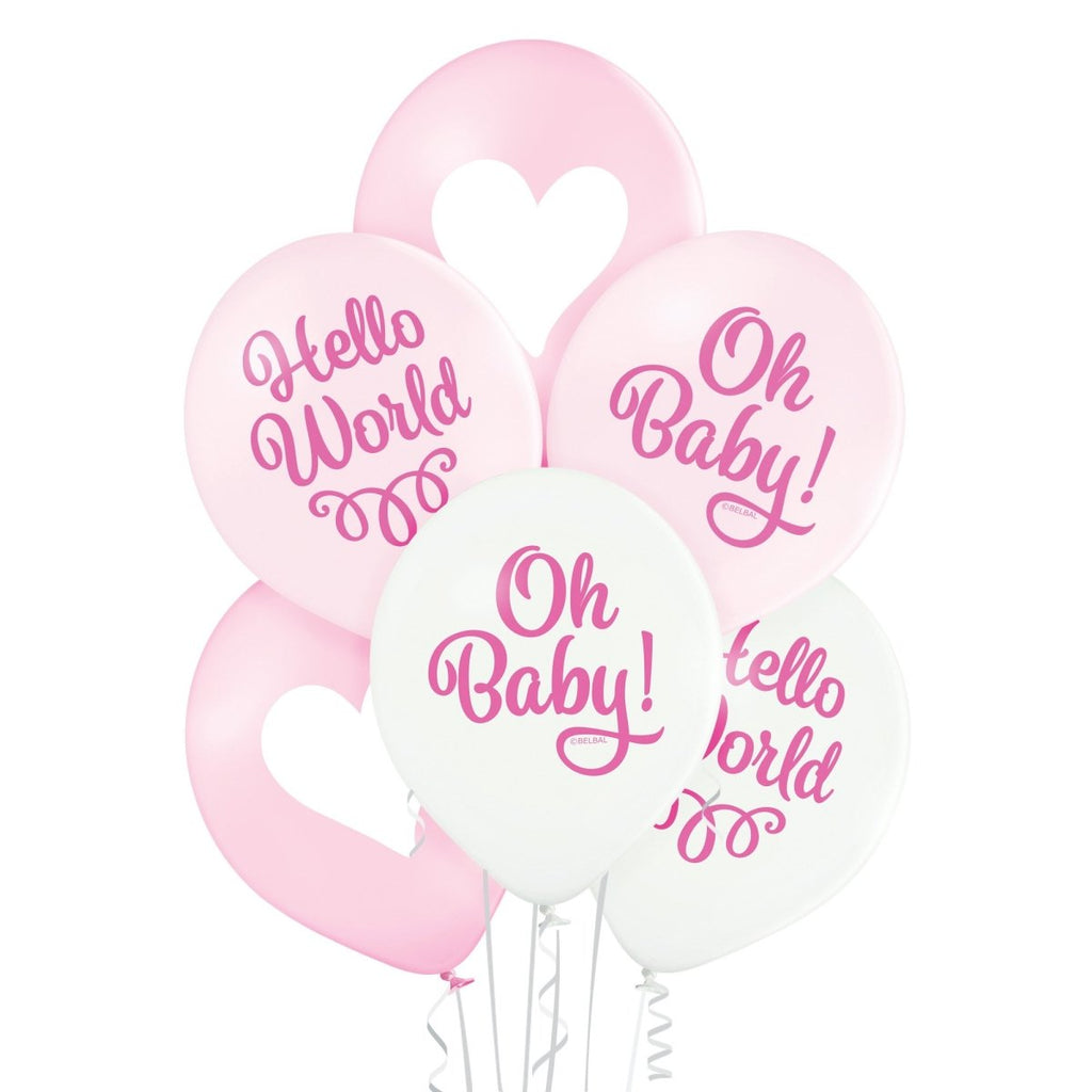 Oh Baby Girl Ballon - Latex bedruckt
