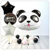 Bouquet de ballons joyeux anniversaire Panda (rempli d'hélium) 