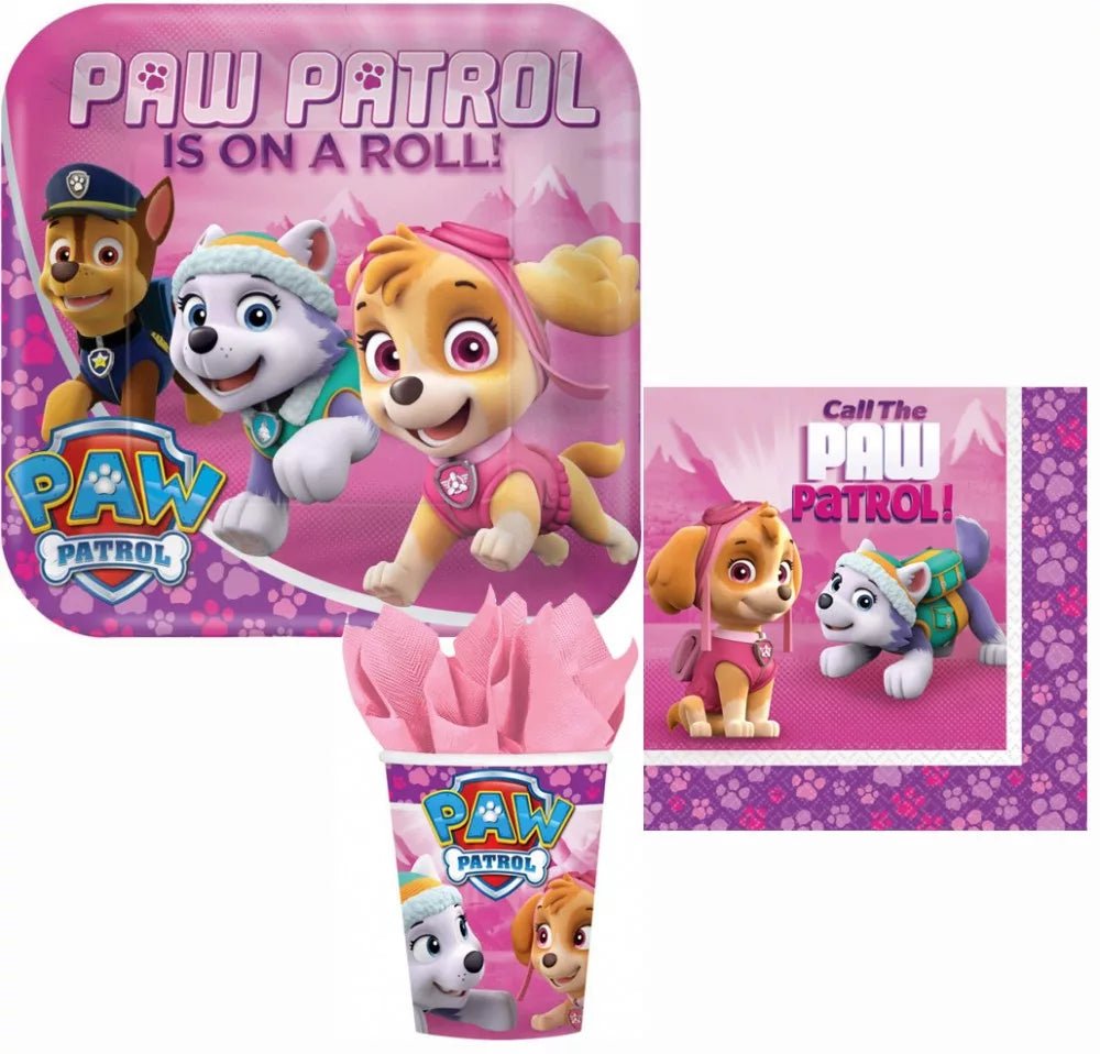 Paw Patrol Pink Party 3er Dekoration Set - Party Set