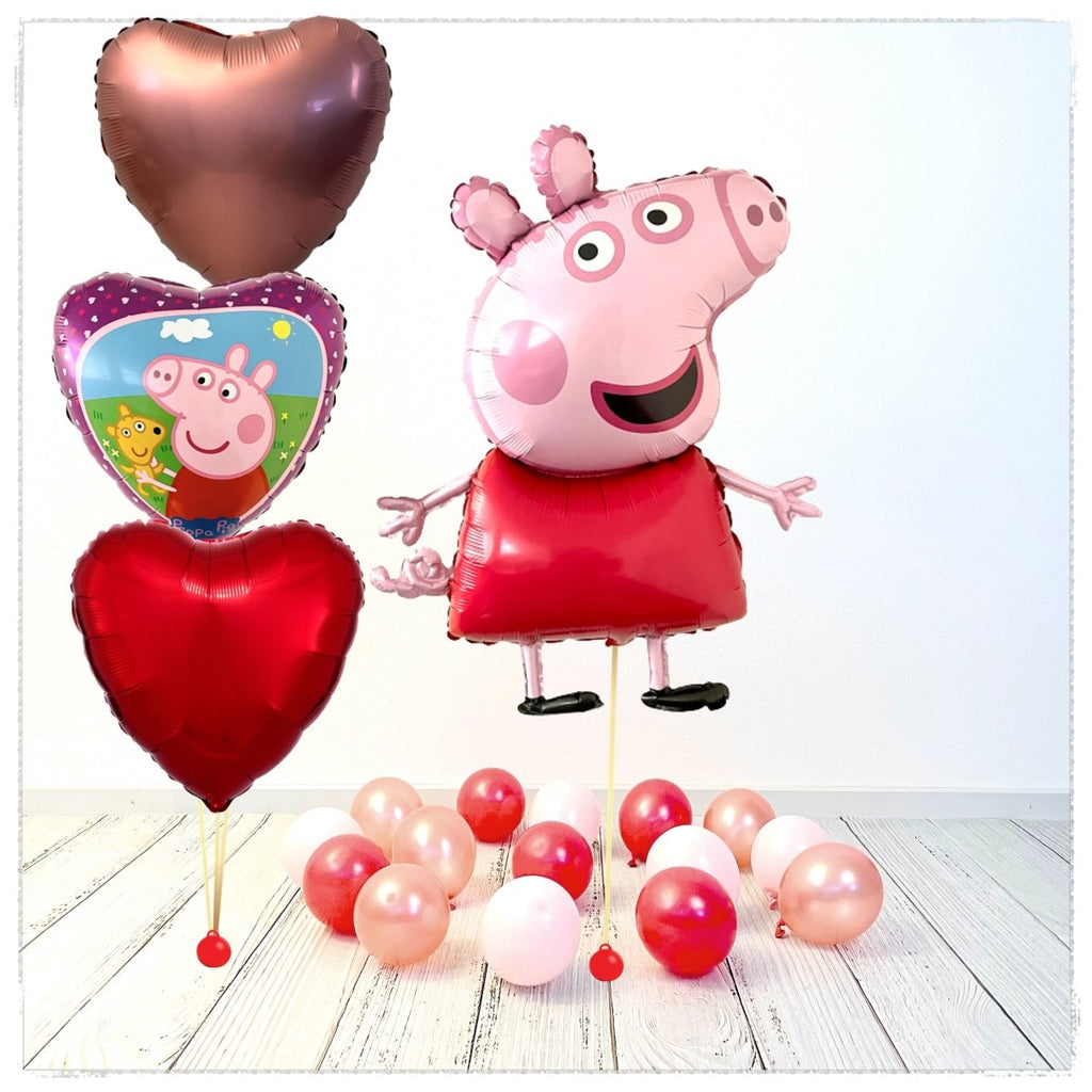 Peppa Pig Ballon Bouquet (mit Helium gefüllt) - Boys Bouquet