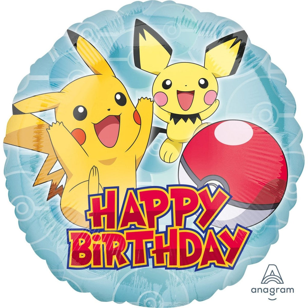 Pikachu Happy Birthday - Pokemon Ballon (mit Helium gefüllt) - LIscenced klein