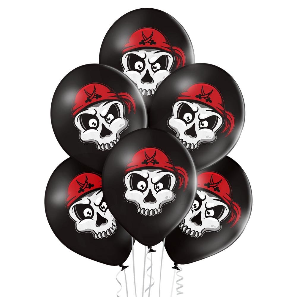 Piraten Schädel Ballon - Latex bedruckt