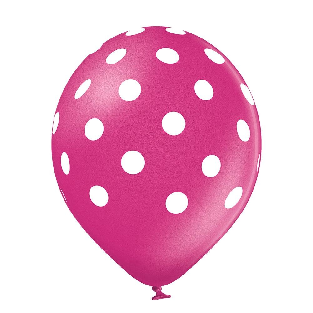 Polka Dots Girl Ballon - Latex bedruckt