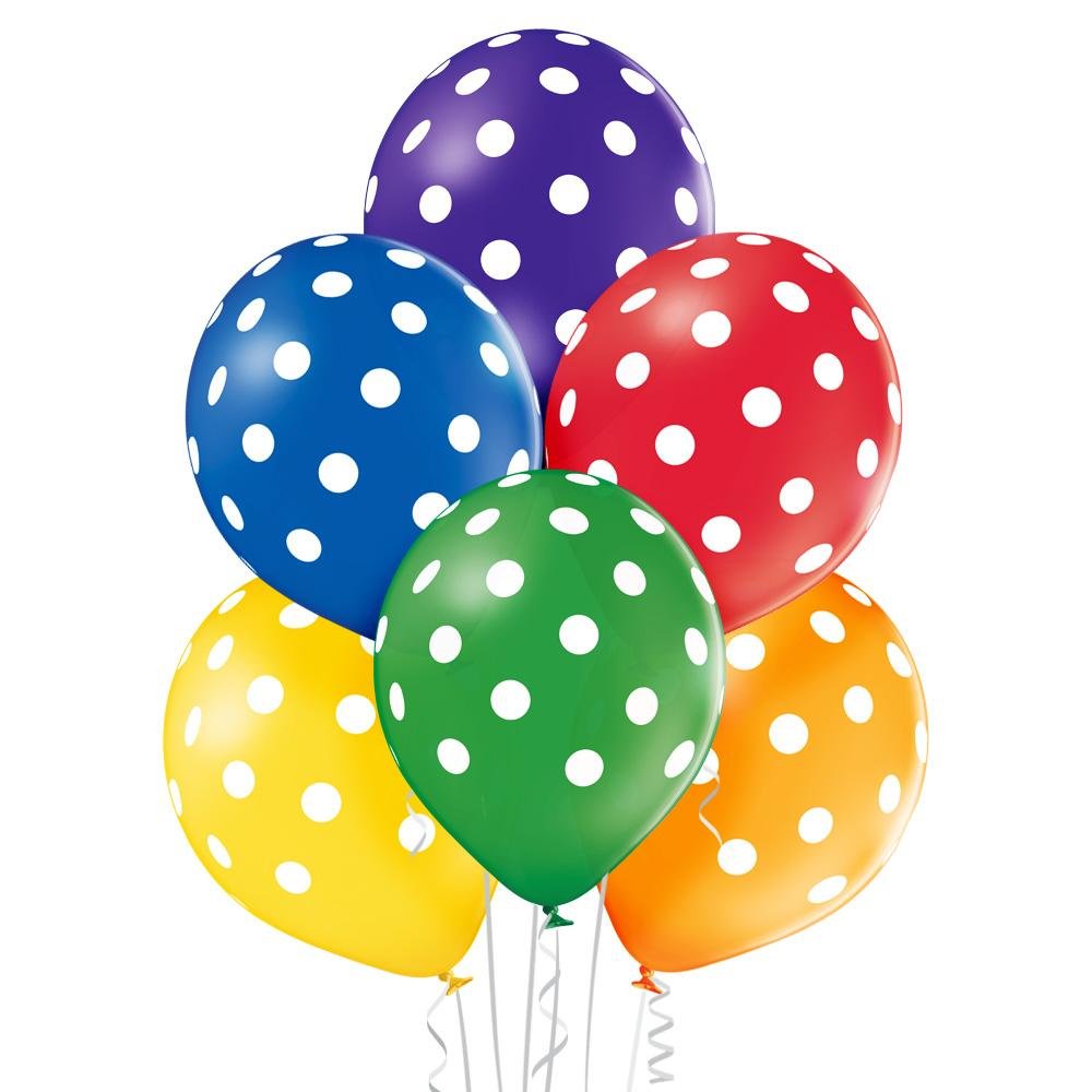 Polka Dots Mix Ballon - Latex bedruckt