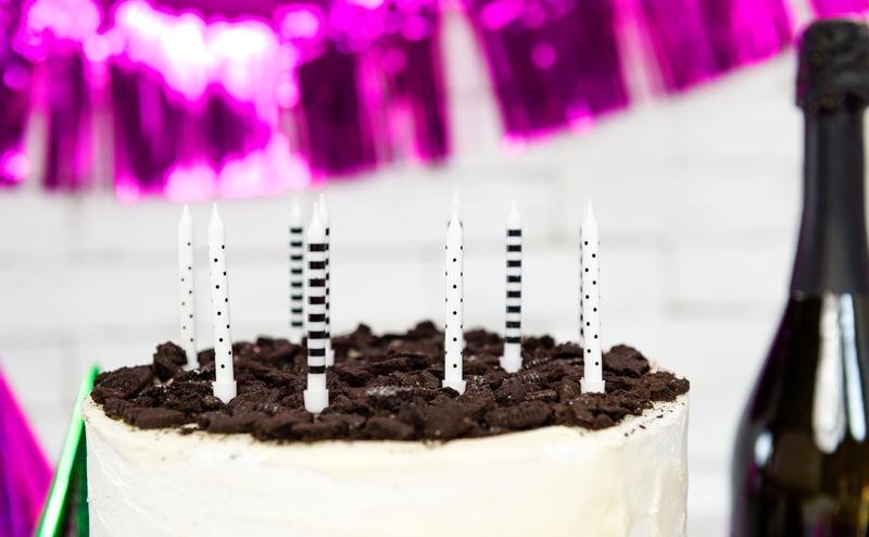 Punkte und Streifen Geburtstagskerzen - Kerzen