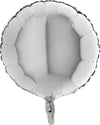 Ballon rond en argent (rempli d'hélium) 