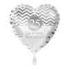 Ballon de noces d'argent 25 ans (rempli d'hélium) 